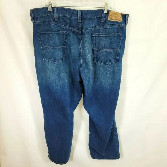 L.L. Bean Natural Fit 42x29 (Actual 43x29 1/4) 100% Cotton Blue Denim Jeans - Picture 2 of 8